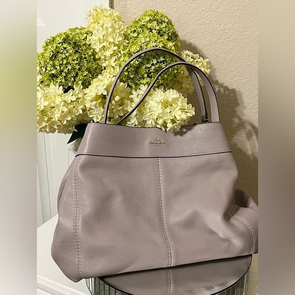 Coach Lexy Large Fog (Grey) Pebble Shoulder Bag - Picture 15 of 16
